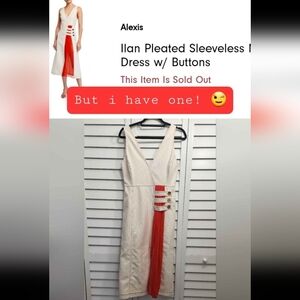 NWT Alexis Ilan Cream and Orange-ish Asymmetrical Dress